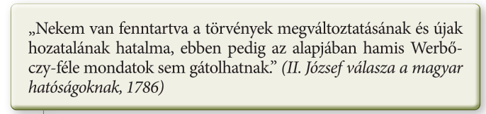 II. József válasza